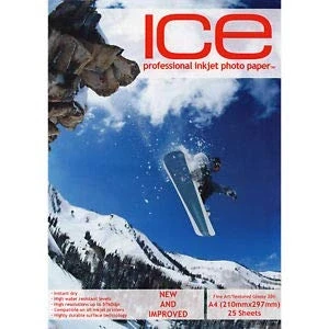 Image of 50 Sheets ICE A4 200gsm Fine Art Textured Gloss Photo Paper