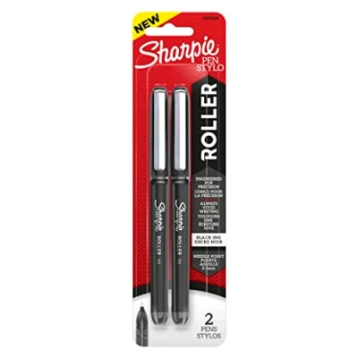 Image of Sharpie Rollerball Pens, Carded Packaging, 5mm, 2/Pkg.