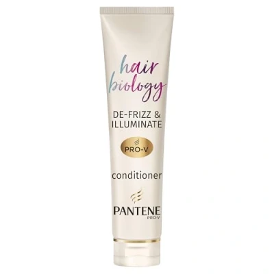 Image of Pantene Hair Biology De frizz and Illuminate Conditioner with Hyaluronic Acid, Omega 9 for Frizzy, Dry, Coloured 160 ml