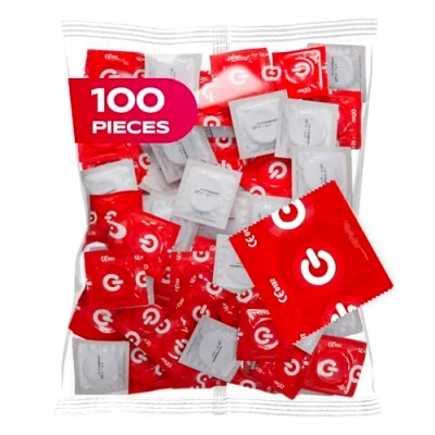 Image of ON Little Tiger Condoms I 49mm Wide Pack of 100 Extra Thin Premium with Silicone Lubricant Wall Thickness 0.07mm Vegan for Men