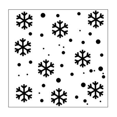 Image of Vaessen Creative Craft Stencil, Snowflakes, for Adding Colourful Patterns and Texture to Papercraft Projects, White, 15 x cm