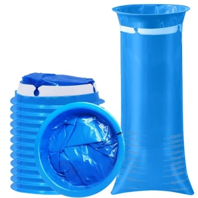 Image of 12Pack Vomit Bags Disposable Emesis Bags, Barf Sick Bag with Snap for Car Travel Aircraft Motion Morning Sickness Airsick 1000ML