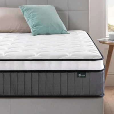 Image of Zinus Hybrid Mattress, Foam, White, Double