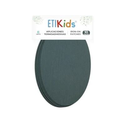 Image of Haberdashery Online 6 Piece Dark Grey Knee Patches, Iron On Pads for Clothes Protection &amp; Repair, Ideal Trousers, Jackets, Sweaters, Shirts, 16x10cm, Color: