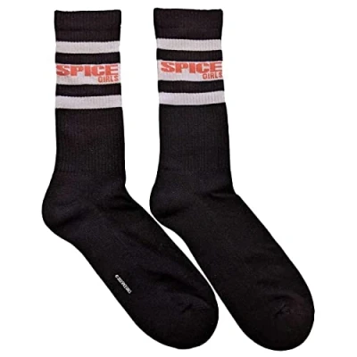 Image of SOCKSHOP Music Collection 1 Pair The Spice Girls Cotton Socks Logo &amp; Stripes One Size