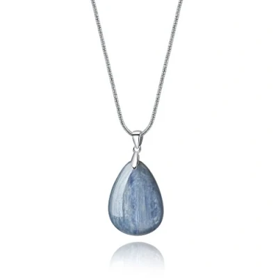 Image of COAI Teardrop Kyanite Blue Crystal Necklace for Women