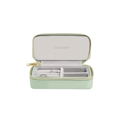 Image of Stackers Sage Green Medium Travel Jewellery Box
