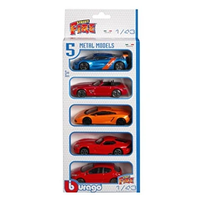 Image of Bburago Maisto France Pack of 5 Vehicles 1/43, 30007, Random Colour