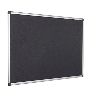 Image of Bi Office Notice Board Maya, Black Felt, Aluminium Frame, 60 x 45 cm