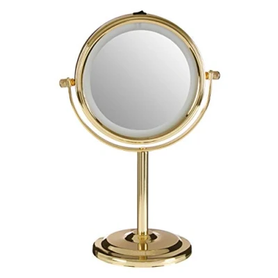 Image of Premier Housewares LED Free Standing Bathroom, Makeup, Shaving Mirror Cassini