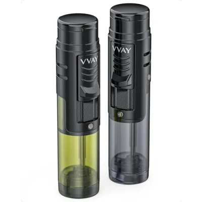 Image of (Pack of 2) VVAY Jet Flame Torch Lighter Gas Butane Refillable, Sold without