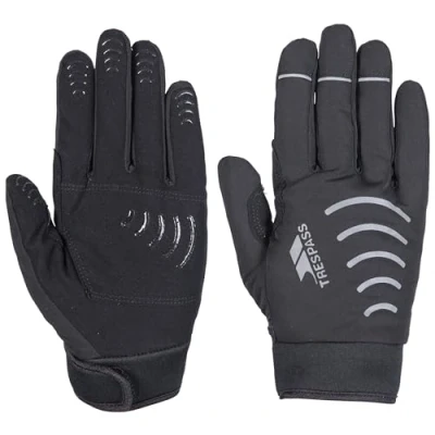 Image of Trespass Waterproof Crossover Men&#039;s Outdoor Cycling Gloves available in Black 2X Large
