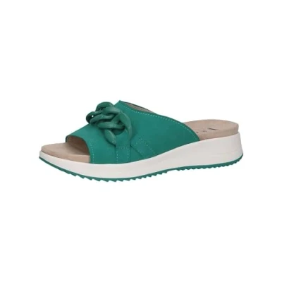 Image of CAPRICE Women&#039;s 9 27204 42 Flat Sandal, Emerald Suede, 4.5 UK