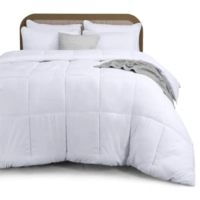 Image of Utopia Bedding Duvet For All Season, 7.5 Tog King Size with Corner Tabs Microfiber Soft Box Stitched Down Alternative Quilt (King, White)