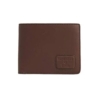 Image of Superdry NYC Bi Fold Leather Wallet Dark Brown 04O One Size