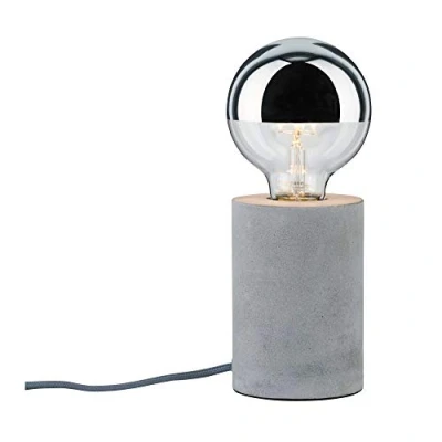 Image of Paulmann 79621 Neordic Mik luminaire Round max. 1x20W Table E27 Bedside Grey 230V Concrete Without lamp, 20 W