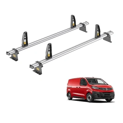 Image of Van Guard ULTI Bar 2 Boor Bars Rack with 4 Load Stops for Vauxhall Vivaro (2019 on) [SWB]