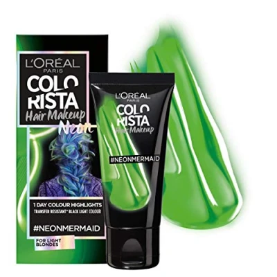 Image of L&#039;Oreal Colorista Hair Makeup Neon Mermaid Temporary Light Blonde Colour 30ml