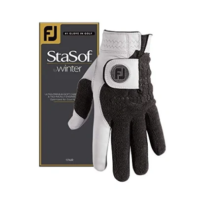 Image of FootJoy StaSof Winter Gloves, Pearl, Cadet Medium/Large