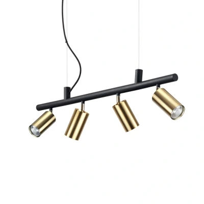 Image of Dynamite Indoor 4 Lights Spotlight Ceiling Pendant Lamp Brass Satin, GU10