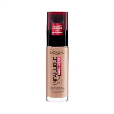 Image of L&#039;Oréal Paris Liquid Foundation, Full Coverage, Lasting Wear, With Vitamin C and SPF 25, Infallible 32H Fresh 60 Rose Ivory
