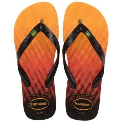 Image of Havaianas Unisex Brasil Fresh Flip Flop, Orange Citrus, 1/2 UK