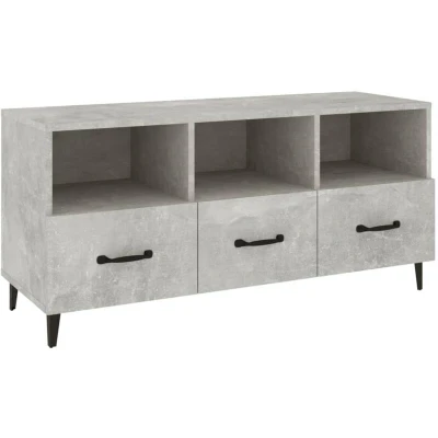Image of vidaXL TV Cabinet Concrete Grey 102x35x50 cm Engineered Wood