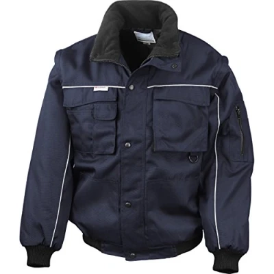Image of Result RE71A Work Guard Zip Sleeve Heavy Duty Pilot Jacket Navy/Navy, 2X Large