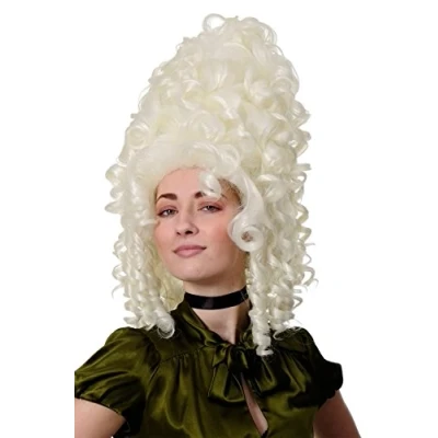 Image of Wig ME UP GFW1650 613A Lady Quality Cosplay Theatre historic Renaissance Baroque Rococo Beehive Marie Antoinette bright white platinum blond