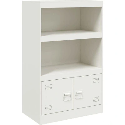 Image of vidaXL Sideboard White 67x39x107 cm Steel