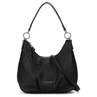 Image of David Jones Women&#039;s Shoulder Bag Ladies Faux Leather Hobo Crossbody Messenger Small Handbag Girl Trendy Fashion Elegant Black