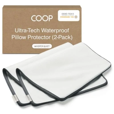 Image of Coop Home Goods Luxe Waterproof Pillow Protector Bmaboo Derived Viscose And Polyester Blend Queen