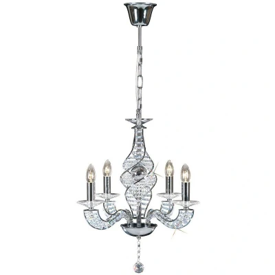 Image of Santo Pendant 4 Light E14 Polished Chrome/Crystal