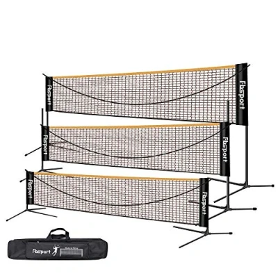 Image of Badminton Net,Football Net Tennis 3 6m Training for Portable Volleyball Net,3 Adjustable Heights,Foldable Storage Indoor Outdoor