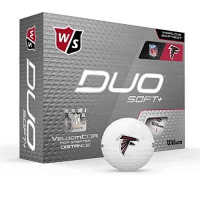 Image of Wilson Duo Soft+ NFL Golf Balls (1 Dozen) Atlanta,White