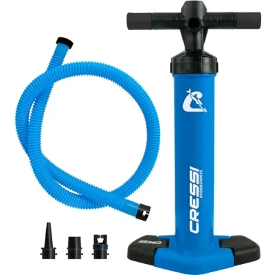 Image of Cressi Feather High Pressure Inflation Hand Pump Blue