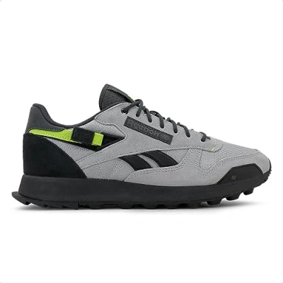 Image of Reebok Unisex Classic Leather Sneaker, Cold Grey 2 7 Core Black, 3 UK