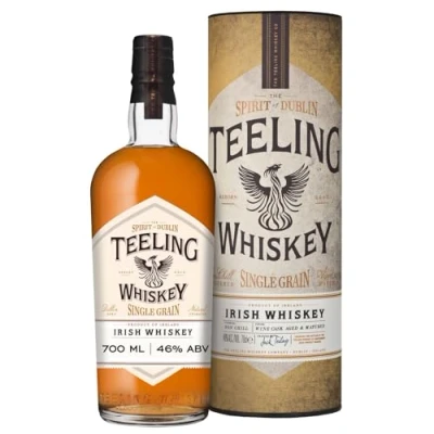 Image of Teeling Single Grain Irish Whiskey with Gift Box, 46% ABV, 70cl / 700ml, Matured in Ex Cabernet Sauvignon Wine Barrels