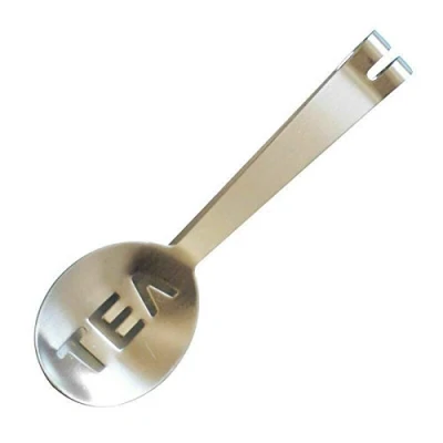 Image of Stainless Steel Tea Bag Holder, Tongs, Scoop, Bags, Ice Cube Grabber Tongs for Loose Black Tea, Herbal Earl Gray or Bags Iced