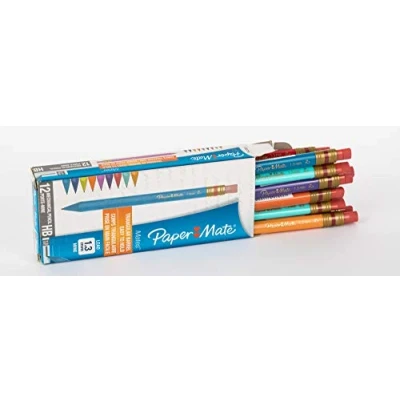 Image of Paper Mate 1892784 Mates Mechanical Pencil HB 1.3 mm Assorted Colours Box of 12