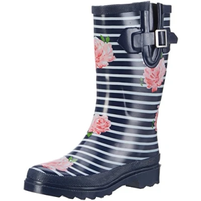 Image of Beck Women&#039;s Stripes Wellington rain boots