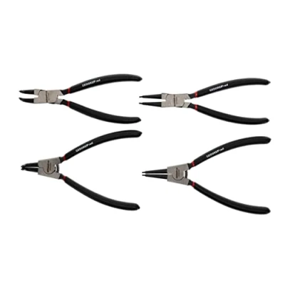 Image of GEDORE 4 pc. Circlip pliers set, Tool set for inner and outer circlips, Straight angled jaws, R28002004
