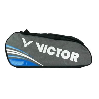 Image of VICTOR Unisex Adult Doublethermobag 9148 HB Tennis Racket Bag, Grey/Blue, One Size