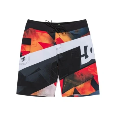 Image of DC Burn Out 21&quot; Boardshorts Tangerine 34&quot;