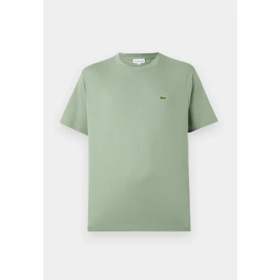 Image of Lacoste Classic Fit Cotton T Shirt Pastel Green men&#039;s in