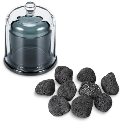 Image of Navaris Lava Stone Volcano Diffuser Glass Waterless For Essential Oils No Electricity Portable Aromatherapy a Calming Fragrant Living Space