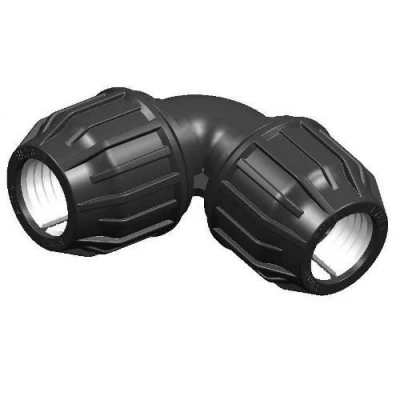 Image of MDPE Water Pipe Fitting 25MM Compression Elbow 90 Degree Bend