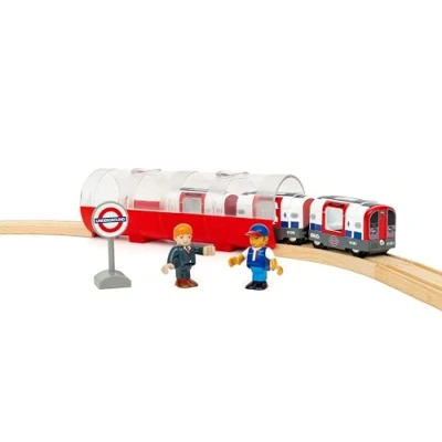 Image of BRIO World Trains of the Special Edition London Underground Tube Railway Toy Train for Kids Age 3 Years Up New 2024