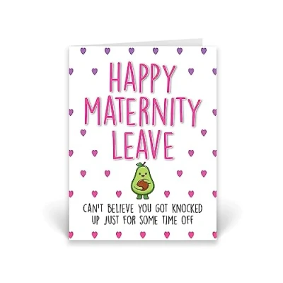 Image of Rib ticklerz Funny Maternity Leave Card Baby Shower Work Colleague Congratulations New Greeting Mum To Be CD386