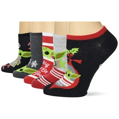 Image of STAR WARS Women&#039;s 5 Pack No Show Socks Casual, Red, 8 10 UK